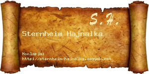 Sternheim Hajnalka névjegykártya